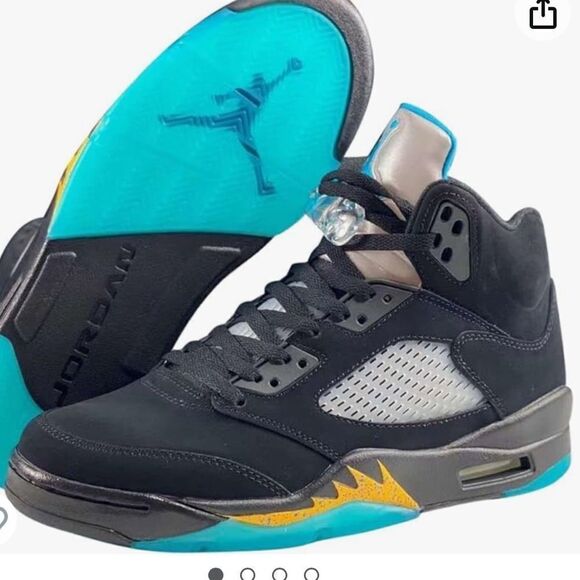 NIKE AIR JORDAN MENS RETRO BLACK SZ 11 AQUATONE -TAXI NWT IN PACKAGING/BOX - Picture 1 of 9